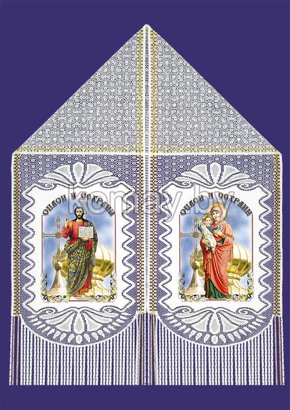 Рушник ритуальный с цветной печатью 170х32см арт.РЦП  рис. 237