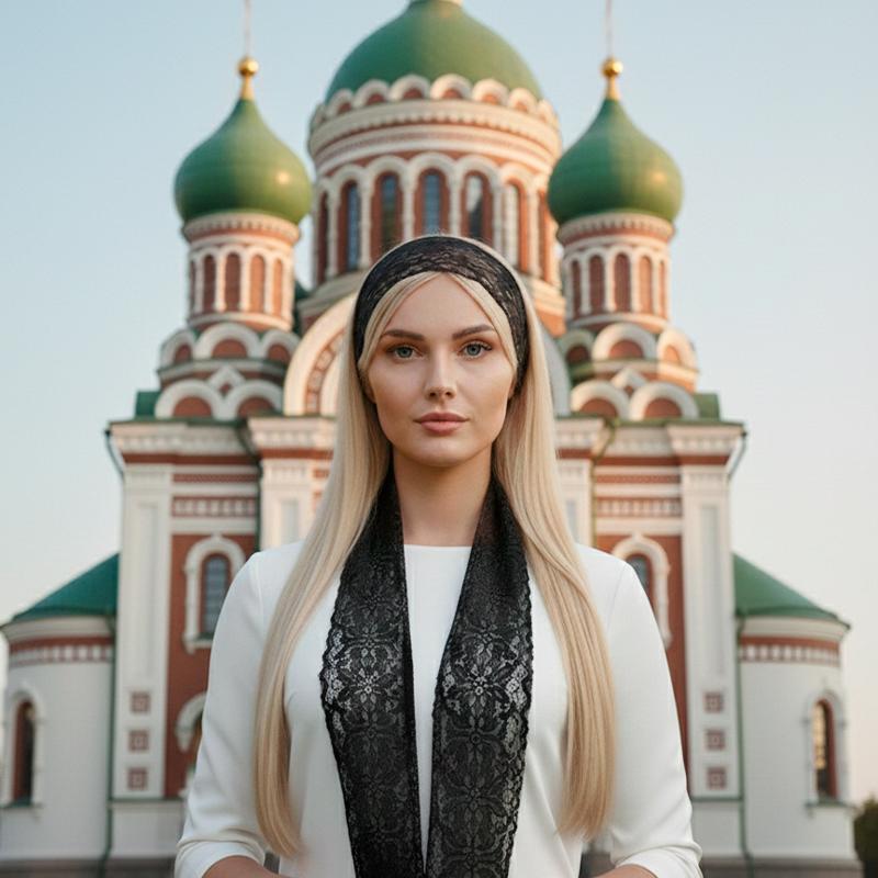 Повязка ритуальная 129х10 ПВ-001Ч 129х10 см