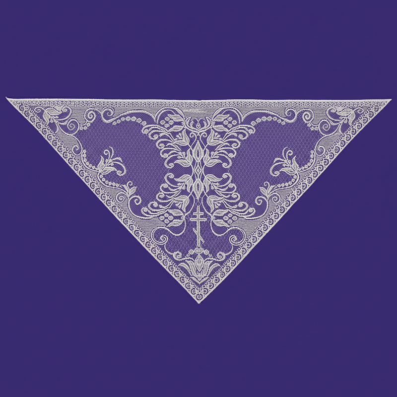 Косынка ритуальная 150х78 см арт. КО-003.К68Б
